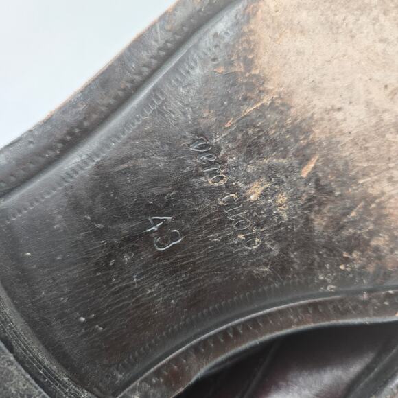 Mr. B's Aldo Oxblood Brown Leather Lace Up Bootie Chukka Ankle Boots Sz 43 US 10 - Picture 6 of 7